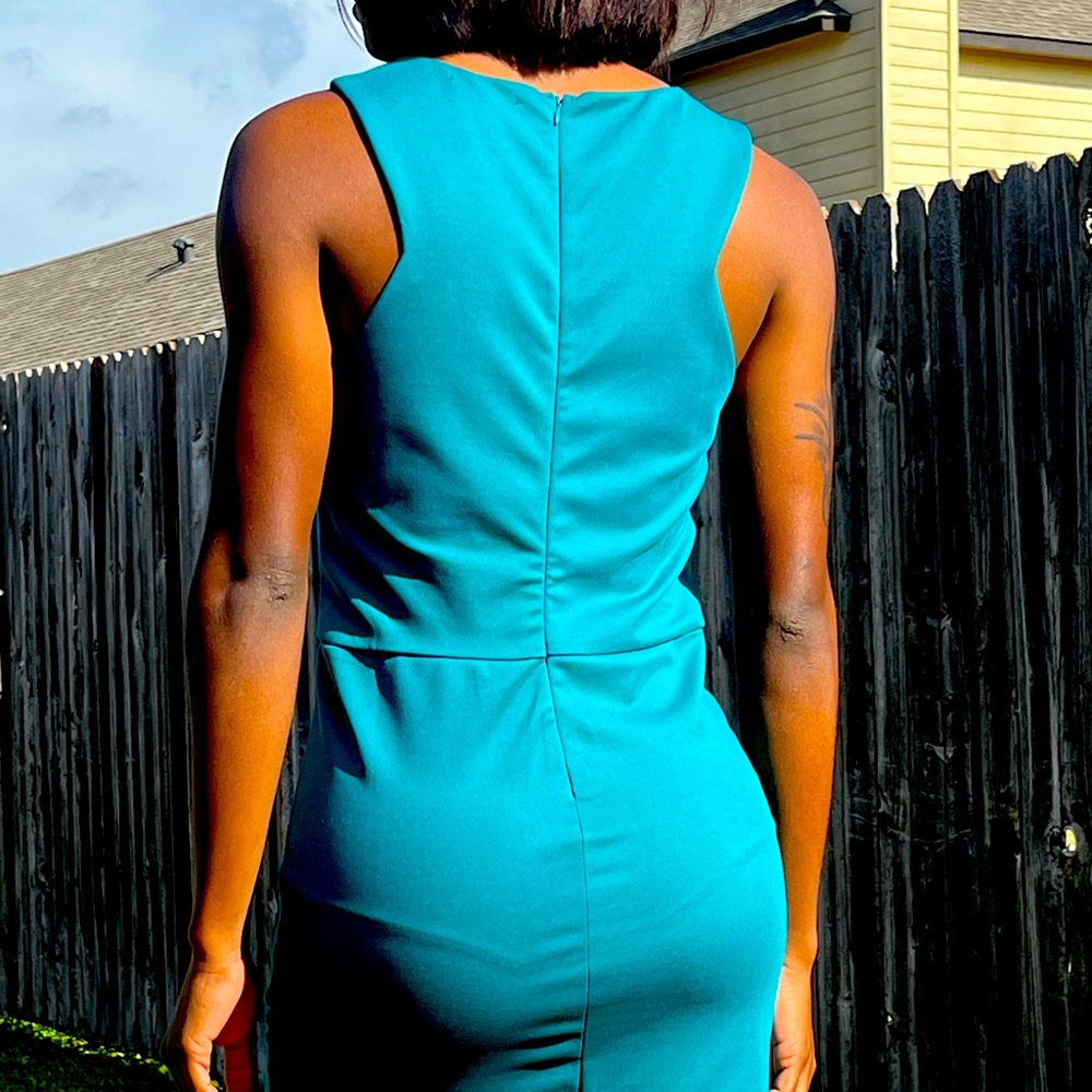 Turquoise cocktail dress
